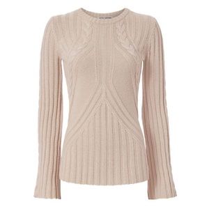 Autumn Cashmere Bell Sleeve Cable Knit Sweater S
